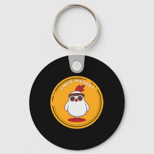 Funny Chickens Farmers Country Fashion Key Ring