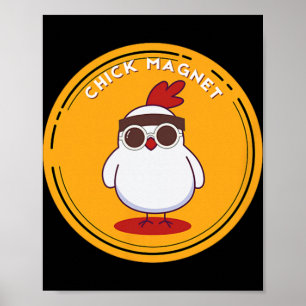Funny Chickens Farmers Country Fashion Poster