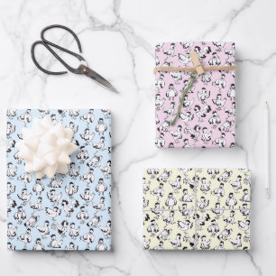 Funny Chickens Having Fun! Wrapping Paper Sheet