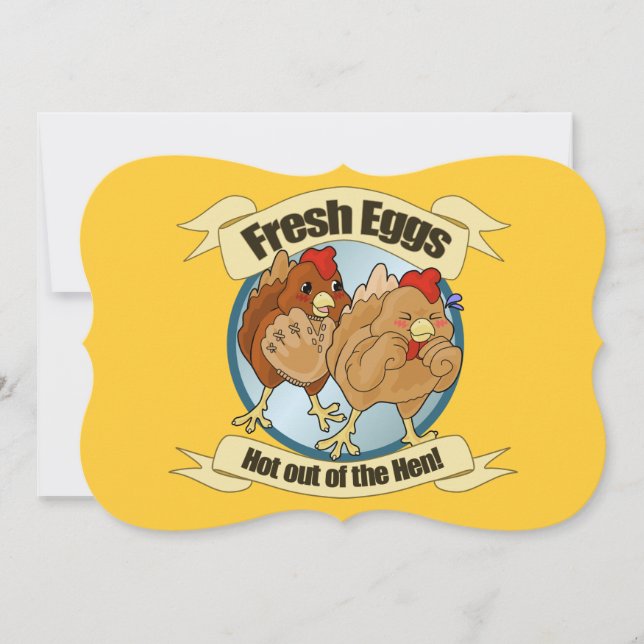 Funny Chickens Invitation (Front)