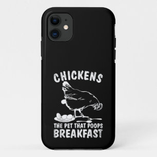 Funny Chickens Pet Poop Breakfast Backyard Farmer iPhone 11 Case
