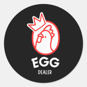 Funny Chickens Roosters Farmers Country Fashion Classic Round Sticker