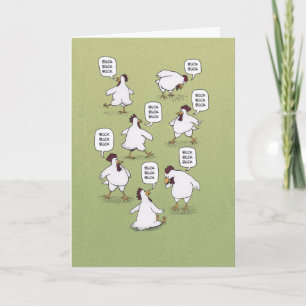 Funny Chickens Twenty Bucks Birthday Card