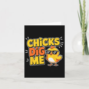 Funny Chicks Dig Me Easter Happy Easter 4 Card