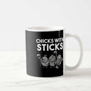 Funny Chicks With Sticks Hockey Girls Women Gift T Coffee Mug