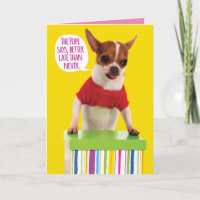 Funny Chihuahua and Pope Quote Belated Birthday