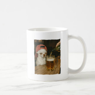 Funny Chihuahua at Bar Drinking Beer Photo Mug