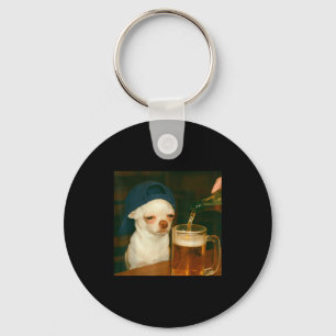 Funny Chihuahua Beer Meme Dog Reaction Humor Funny Key Ring