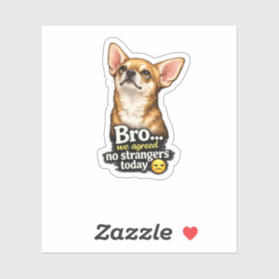 Funny Chihuahua Bro We Agreed No Strangers Today