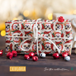 Funny Chihuahua Christmas Pattern Wrapping Paper