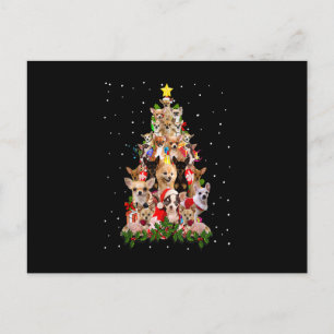 Funny Chihuahua Christmas Tree Xmas For Chihuahua Postcard