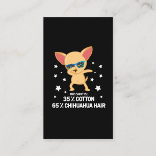 Funny Chihuahua Dabbing Dog Hair cotton Business Card
