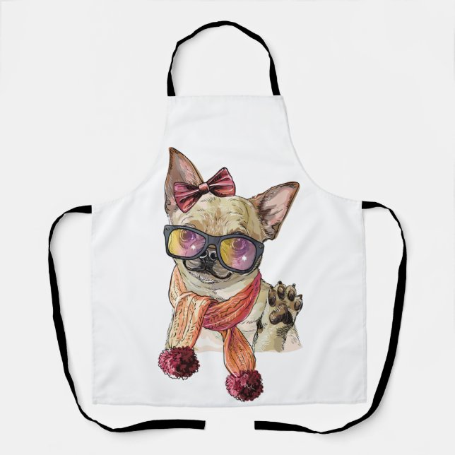 Funny Chihuahua Dog  Apron (Front)