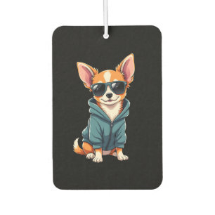 Funny Chihuahua Dog Easily Distracted By Large Dog Car Air Freshener