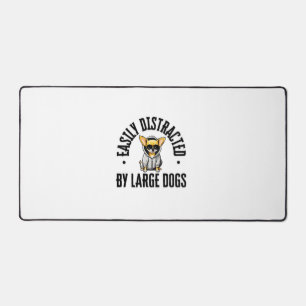 Funny Chihuahua Dog Easily Distracted By Large Dog Desk Mat
