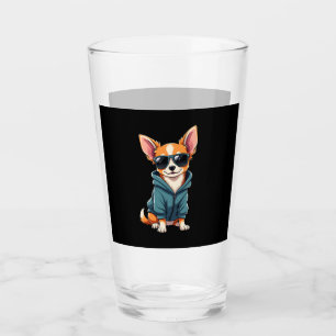 Funny Chihuahua Dog Easily Distracted By Large Dog Glass
