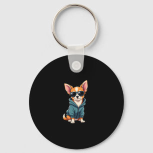 Funny Chihuahua Dog Easily Distracted By Large Dog Key Ring