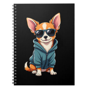 Funny Chihuahua Dog Easily Distracted By Large Dog Notebook