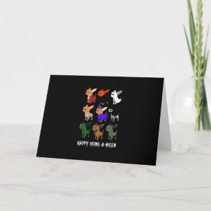 Funny Chihuahua Dog Halloween Happy Halloween Holiday Card