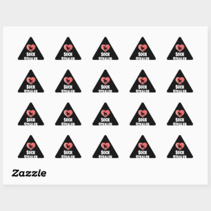 Funny Chihuahua Dog Lover Sock Stealer  Triangle Sticker
