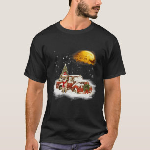 Funny Chihuahua Dog Snow Red Truck Christmas Xmas T-Shirt