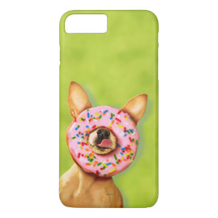 Funny Chihuahua Dog with Sprinkle Doughnut on Nose iPhone 8 Plus/7 Plus Case