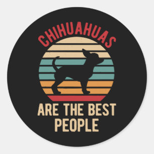 Funny Chihuahua Dogs Gift Classic Round Sticker