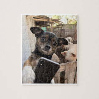 Funny Chihuahua Farm Dog Jigsaw Puzzle