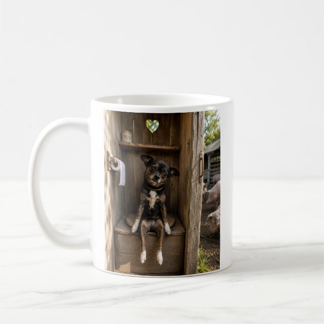 Funny Chihuahua Farm Dog Mug (Left)