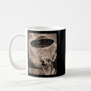 Funny Chihuahua Graphic Alien Ufo Vintage Evidence Coffee Mug