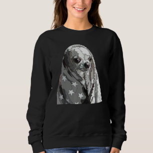 Funny Chihuahua In A Blanket Chiwawa Mom Dad Dog L Sweatshirt