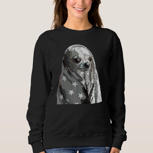 Funny Chihuahua In A Blanket Chiwawa Mom Dad Dog L Sweatshirt (Front)