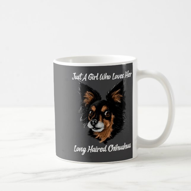 Funny Chihuahua Just A Girl  Coffee Mug (Right)