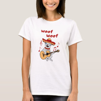 Funny Chihuahua playing guitar. Cute Dog T-Shirt