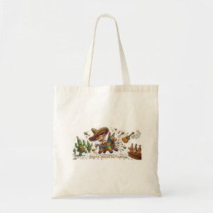 Funny Chihuahua Riding Piñata Fiesta Birthday Tote Bag