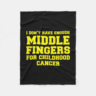 Funny childhood cancer awareness fleece blanket