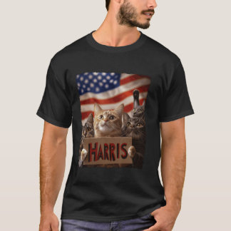 Funny Childless Cat Ladies For Harris 2024 T Shirt