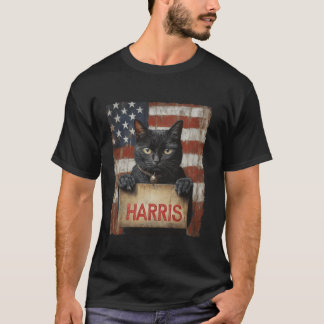 Funny Childless Cat Ladies For Harris 2024 T Shirt