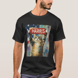 Funny Childless Cat Ladies For Harris 2024 T Shirt