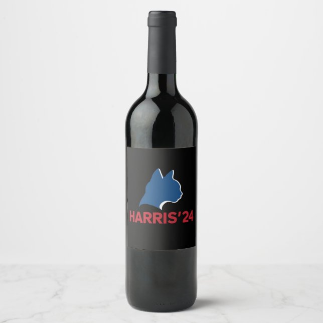 Funny Childless Cat Lady For Quote 2024 Wine Label (Front)