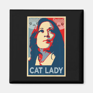 Funny Childless Cat Lady Kamala Harris Girls Empow Magnet