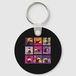 Funny Childless Cat Lady With Trump Hair Key Ring