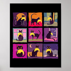 Funny Childless Cat Lady With Trump Hair Poster