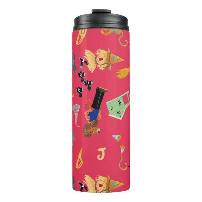 Funny children's characters. Custom initial. Thermal Tumbler (Front)