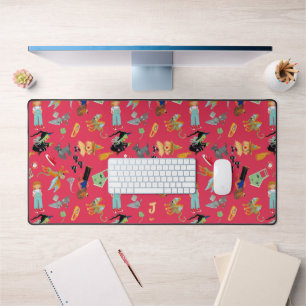 Funny children's characters desk mat