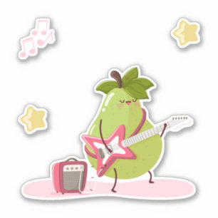 Funny children's illustration of a rock pear