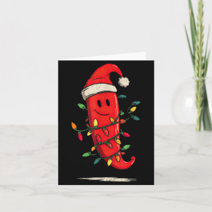 Funny Chili Pepper Christmas Graphics Lights Lover Card