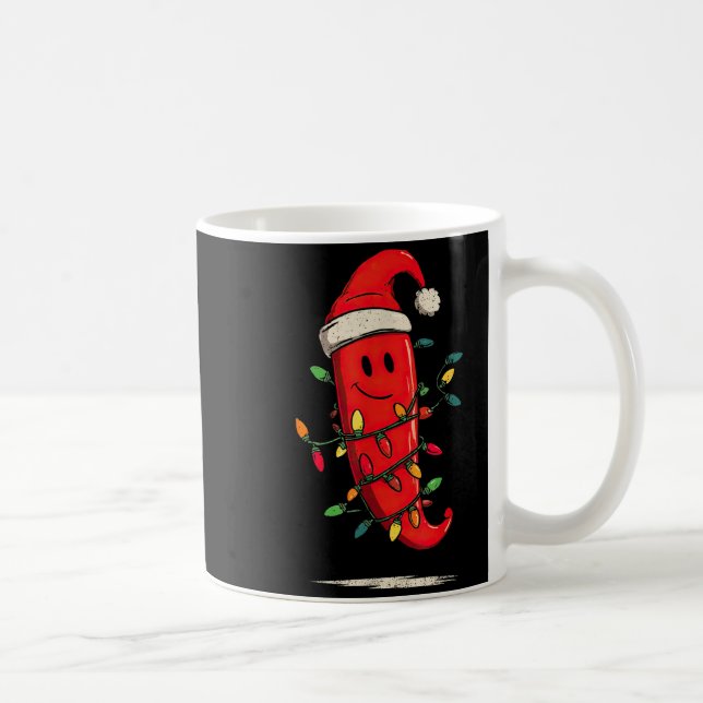 Funny Chili Pepper Christmas Graphics Lights Lover Coffee Mug (Right)
