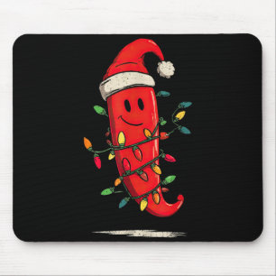 Funny Chili Pepper Christmas Graphics Lights Lover Mouse Pad