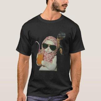 Funny Chill Cat Dinosaur Meme Men Women Cat Lover T-Shirt